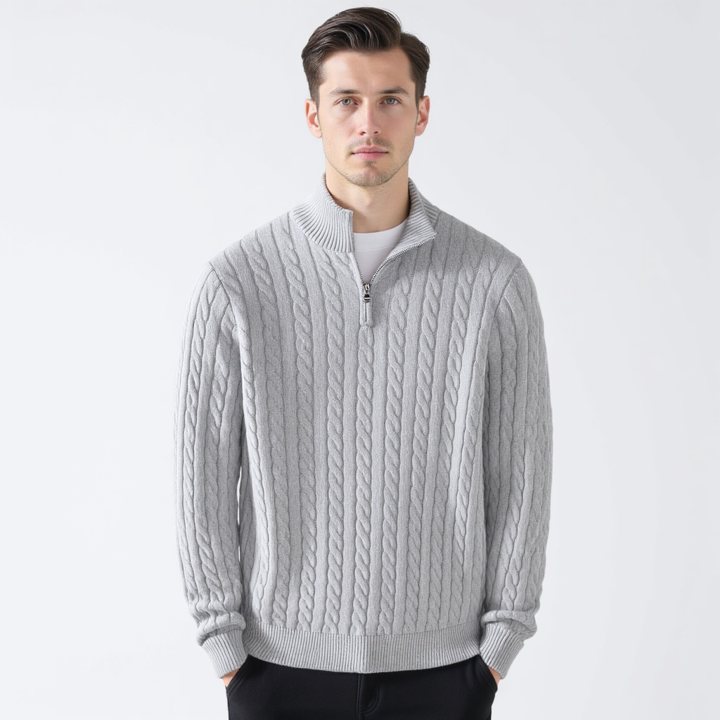 Zipped Grey Sweater