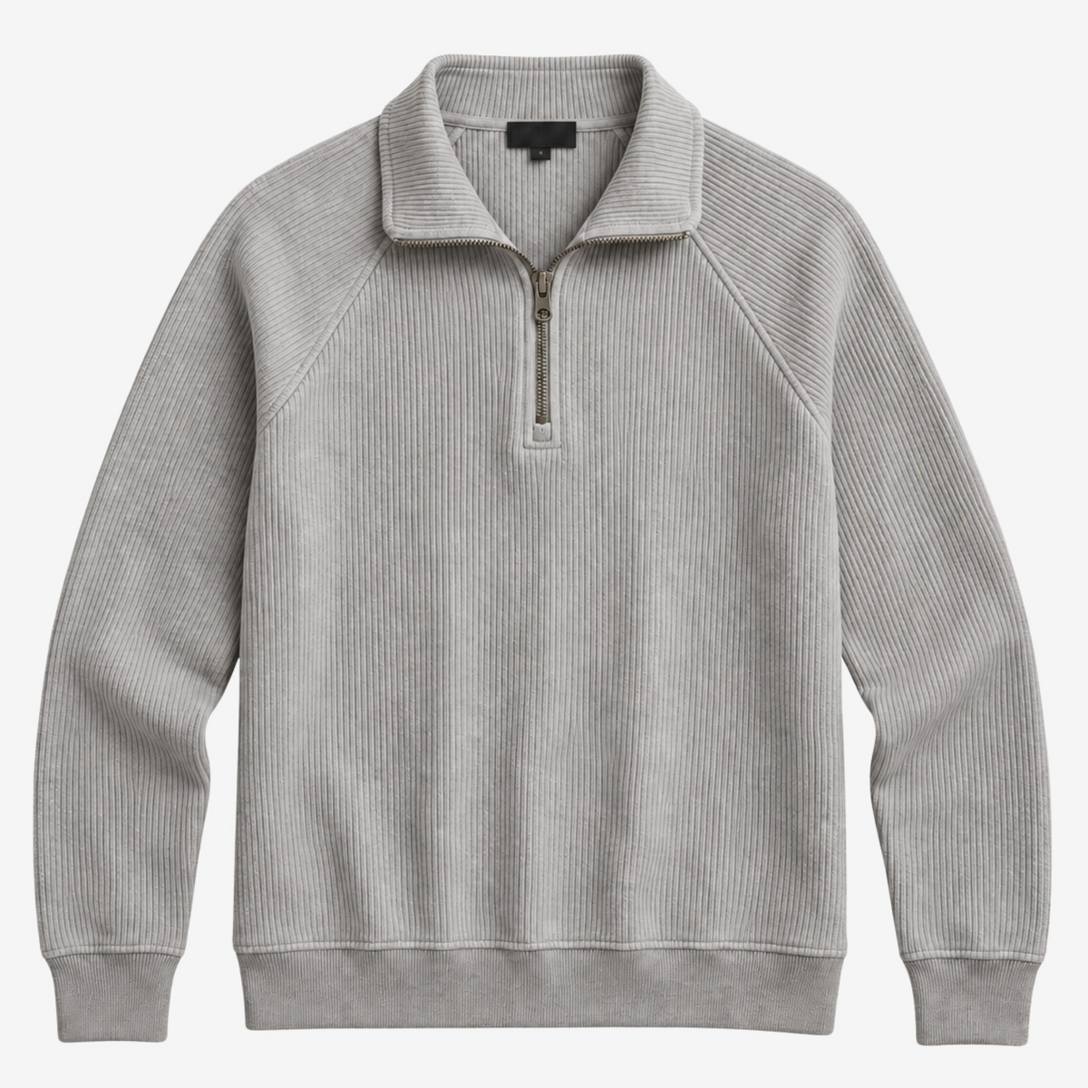 FLAT WHITE QUARTER ZIP