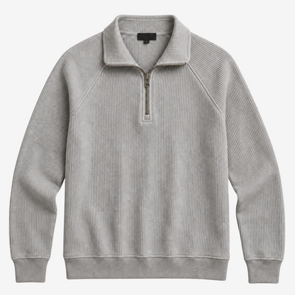 FLAT WHITE QUARTER ZIP