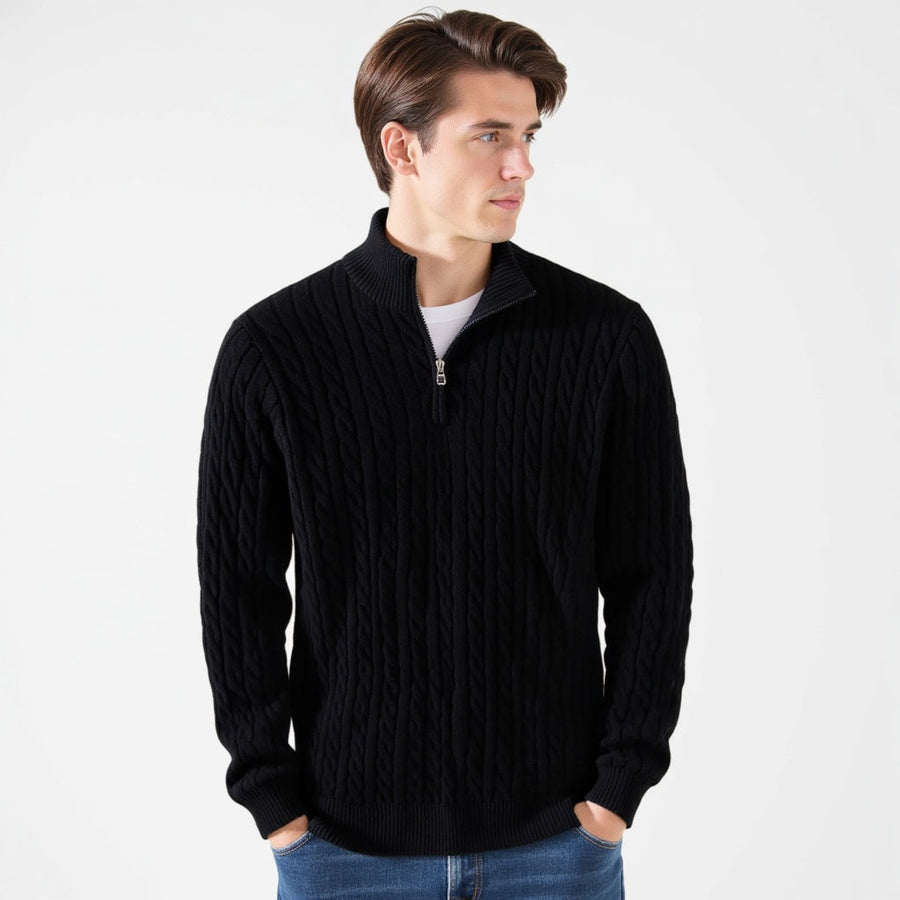 Zipped Black Sweater - second view
