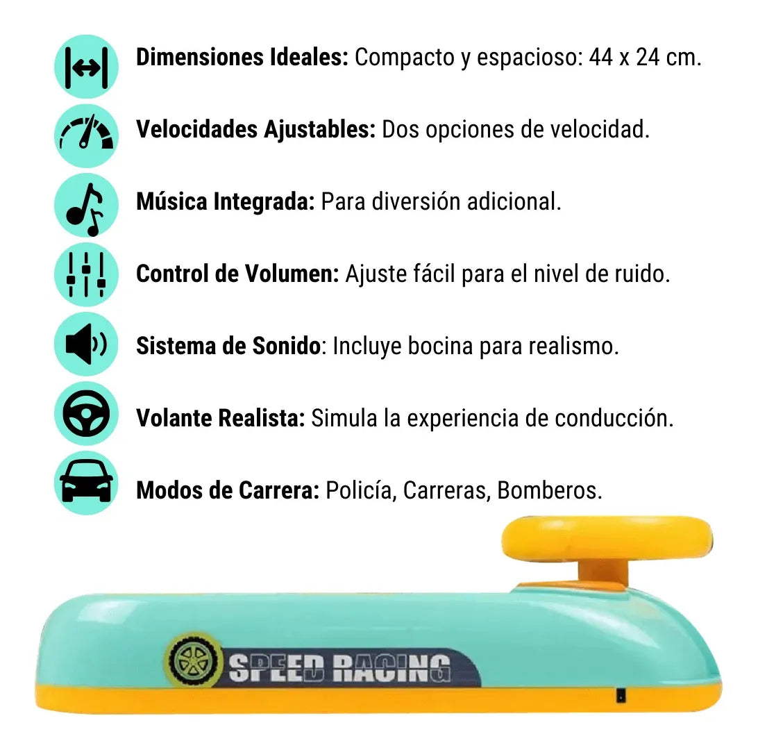 FormulaKids™ SIMULADOR DE CONDUCCIÓN CON VOLANTE + ENVIO GRATIS 🎁