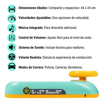 FormulaKids™ SIMULADOR DE CONDUCCIÓN CON VOLANTE + ENVIO GRATIS 🎁