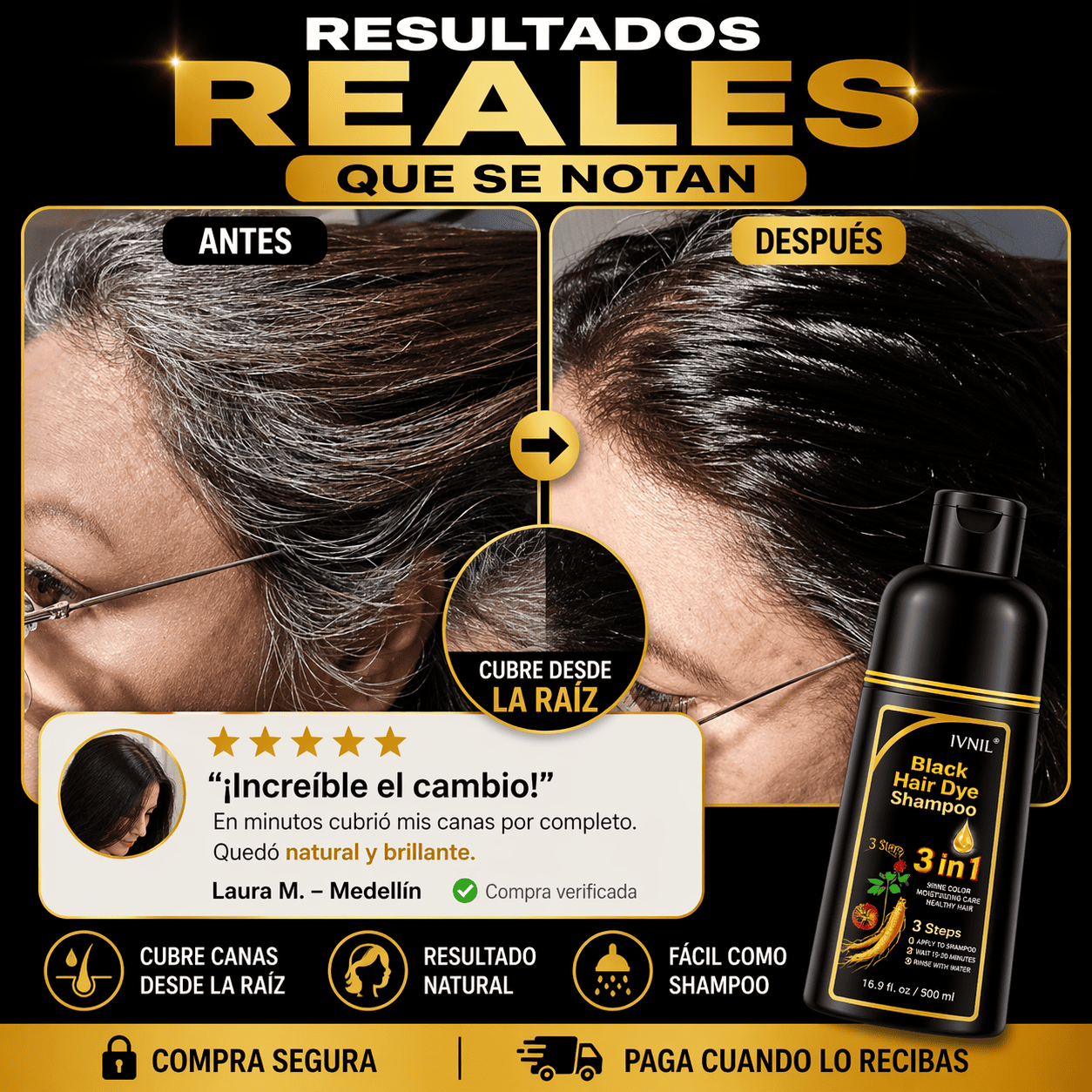 ¿CANSADO DE LAS CANAS QUE TE HACEN VER MAYOR?