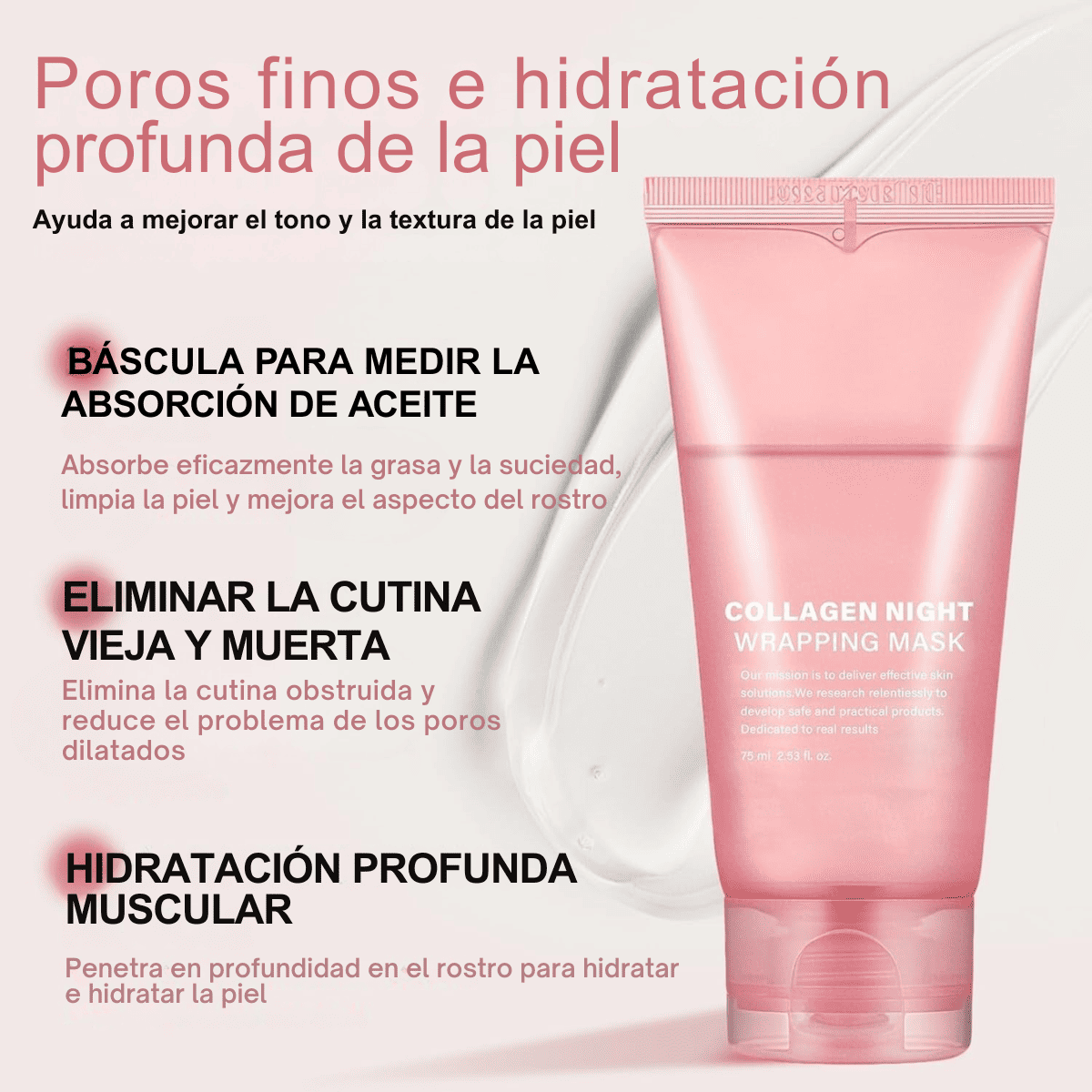 Medicube™ MASCARA DE COLAGENO NOCTURNA + BROCHA CILICONADA Y ENVIO GRATIS 🎁
