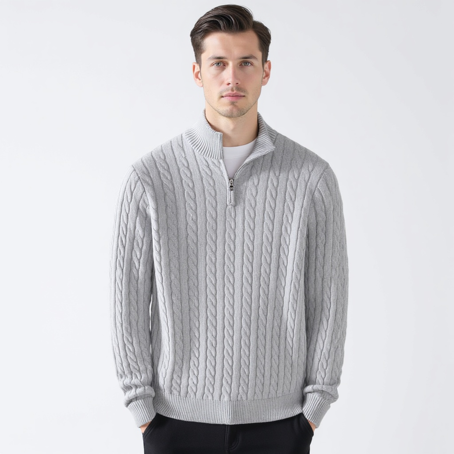 Zipped Grey Sweater - second view