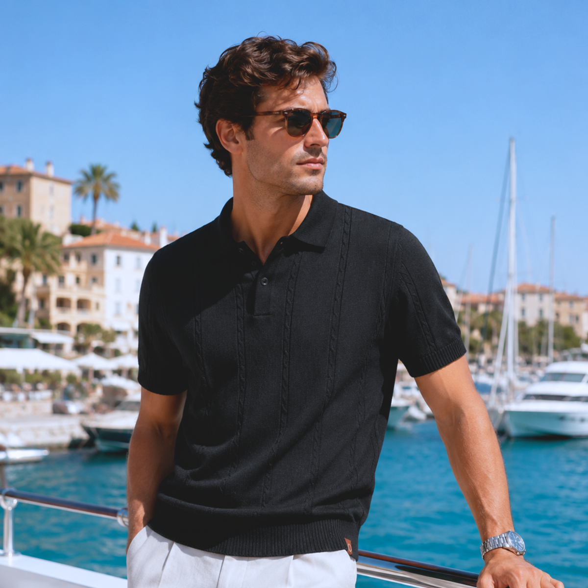 ESSENTIAL BLACK POLO